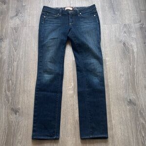 PAIGE Dark Indigo Straight Leg Jeans